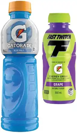 IGA Gatorade 600mL or Fast Twitch 350mL Selected Varieties offer
