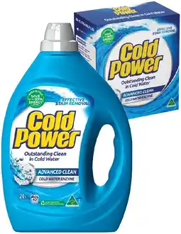 IGA Cold Power Laundry Liquid 2 Litre or Powder 2kg Selected Varieties offer