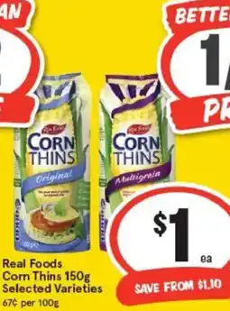 IGA Real Foods Corn Thins offer
