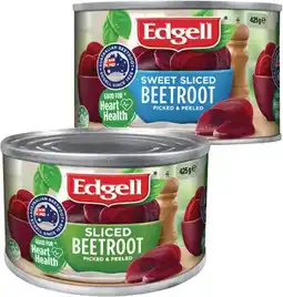 IGA Edgell Sliced Beetroot 425g Selected Varieties offer