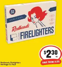 IGA Redheads Firelighters Heritage offer