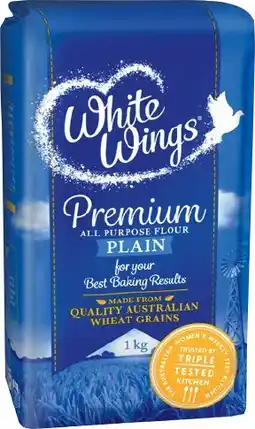 IGA White Wings Premium Plain or Self Raising Flour 1kg offer