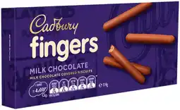 IGA Cadbury Fingers Milk Chocolate 114g or Freddo Milk Chocolate Biscuits 167g Selected Varieties offer