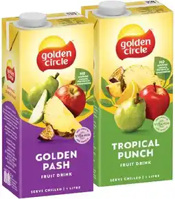 IGA Golden Circle Fruit Drink 1 Litre Selected Varieties offer