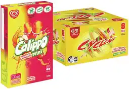 IGA Streets Calippo Minis 10 Pack or Cyclone 8 Pack Selected Varieties offer