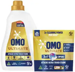 IGA OMO Expert Laundry Liquid 2 Litre, Powder 2kg or Capsules 28 Pack Selected Varieties offer