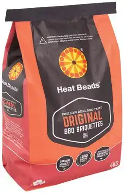 IGA Heat Beads Original BBQ Briquettes 4kg offer