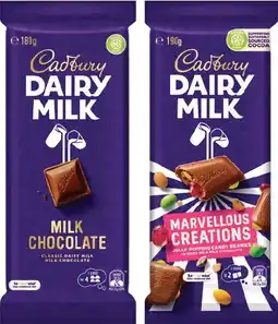 IGA Cadbury Chocolate Block 150‑190g Selected Varieties offer