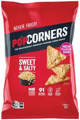 IGA PopCorners 130g, Smith’s Double Crunch 150g or Simply Chips 120g Selected Varieties offer