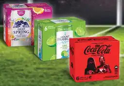 IGA Coca‑Cola, Mount Franklin or Deep Spring 6x250mL Selected Varieties offer