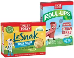 IGA Uncle Tobys Le Snak, RollβUps 6 Pack or Muesli Bars 5β6 Pack Selected Varieties offer