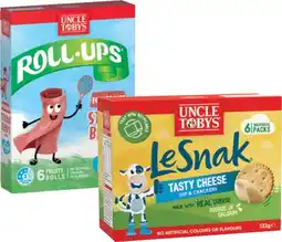 IGA Uncle Tobys Le Snak, RollβUps 6 Pack or Muesli Bars 5β6 Pack Selected Varieties offer