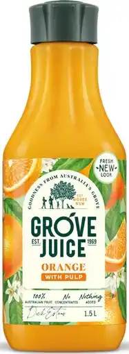 IGA Grove Juice 1.5 Litre Selected Varieties offer