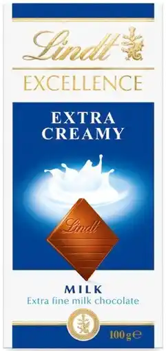 IGA Lindt Excellence Chocolate Block 80‑100g Selected Varieties offer