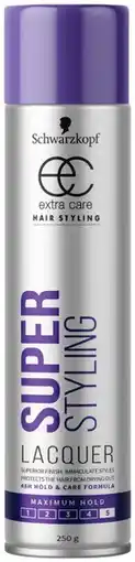 IGA Schwarzkopf Extra Care Super Styling Hair Lacquer or Hair Spray 250g Selected Varieties offer
