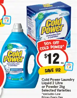 IGA Cold Power Laundry Liquid or Powder offer