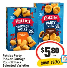 IGA Patties Party Pies or Sausage Rolls offer
