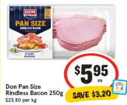 IGA Don Pan Size Rindless Bacon offer