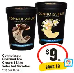 IGA Connoisseur Gourmet Ice Cream offer