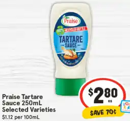 IGA Praise Tartare Sauce offer