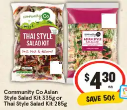 IGA Community Co Asian Style Salad Kit or Thai Style Salad Kit offer