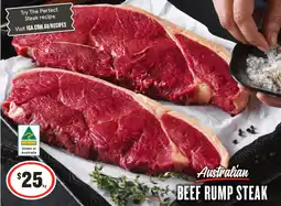 IGA BEEF RUMP STEAK offer