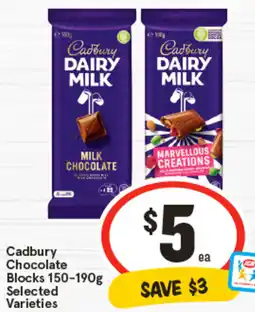 IGA Cadbury Chocolate Blocks offer