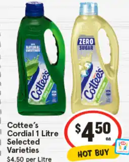 IGA Cottee's Cordial offer