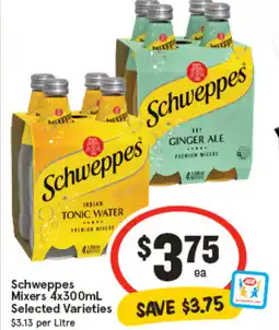 IGA Schweppes Mixers offer
