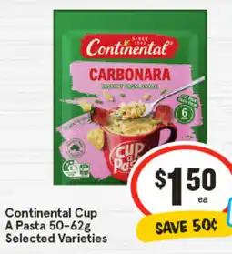 IGA Continental Cup A Pasta offer