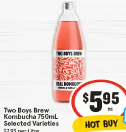 IGA Two Boys Brew Kombucha offer