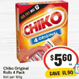 IGA Chiko Original Rolls offer