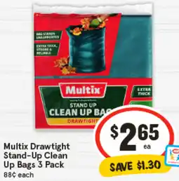 IGA Multix Drawtight Stand-Up Clean Up Bags offer