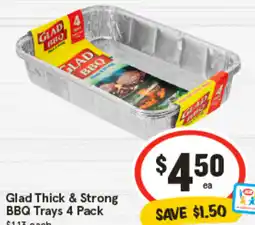 IGA Glad Thick & Strong BBQ Trays offer