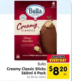 Spar Bulla Creamy Classic Sticks offer