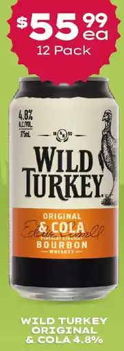 Thirsty Camel WILD TURKEY ORIGINAL & COLA 4.8% offer