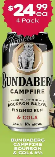 Thirsty Camel BUNDABERG CAMPFIRE BOURBON & COLA 6% offer