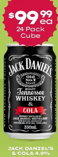 Thirsty Camel JACK DANIEL'S & COLA 4.8% offer