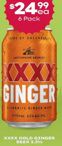 Thirsty Camel XXXX GOLD GINGER BEER 3.5% offer
