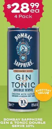Thirsty Camel BOMBAY SAPPHIRE GIN & TONIC DOUBLE SERVE 10% offer