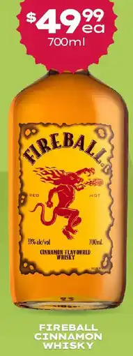 Thirsty Camel FIREBALL CINNAMON WHISKY offer