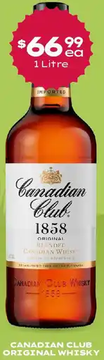 Thirsty Camel CANADIAN CLUB ORIGINAL WHISKY offer