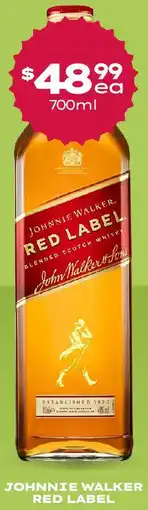 Thirsty Camel JOHNNIE WALKER RED LABEL offer