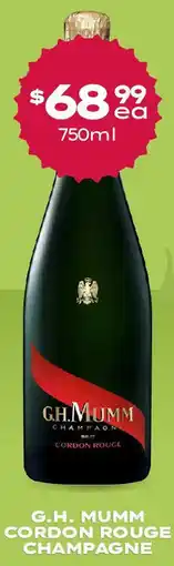 Thirsty Camel G.H. MUMM CORDON ROUGE CHAMPAGNE offer
