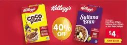Spar Kellogg's Coco Pops, Sultana Bran or Just Right offer