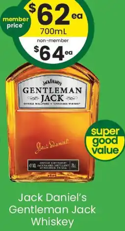 The Bottle O Jack Daniel's Gentleman Jack Whiskey offer
