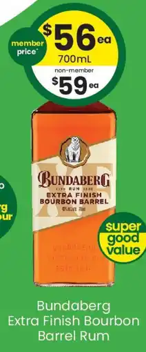 The Bottle O Bundaberg Extra Finish Bourbon Barrel Rum offer
