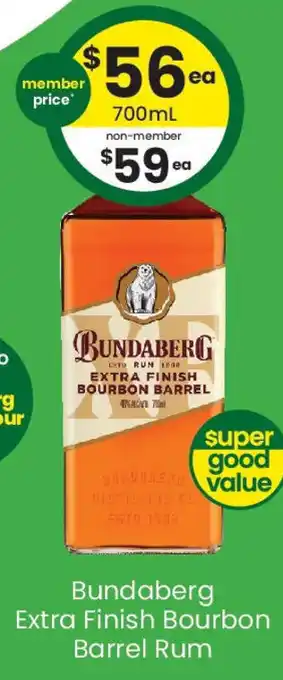The Bottle O Bundaberg Extra Finish Bourbon Barrel Rum offer