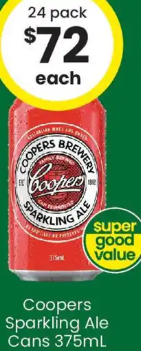 The Bottle O Coopers Sparkling Ale Cans offer