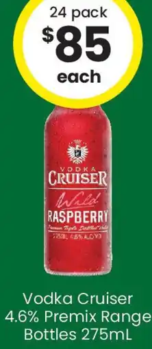 The Bottle O Vodka Cruiser 4.6% Premix Range Bottles offer